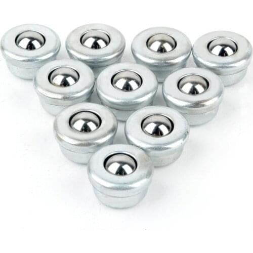 10 pcs Mini Sliver Metal Ball Transfer CY-8H 8mm Diameter Hardware Ball Bearing Unit Conveyor Roller Wheels Load Shafts