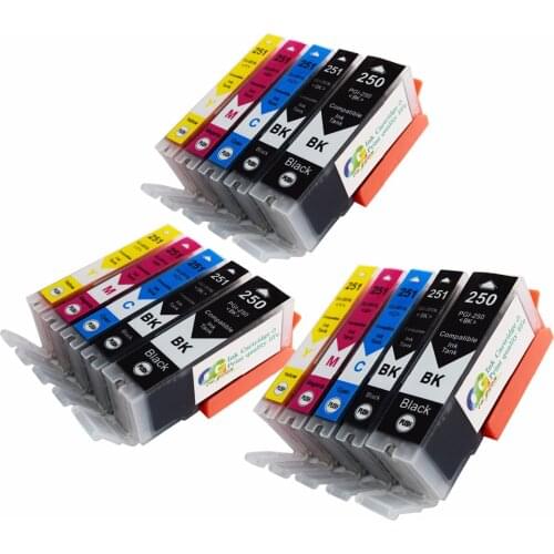 15 Pack Compatible Ink for Canon PGI-250 Inkjet Cartridge Compatible With Canon Pixma MG5420 MG5450 MG5520 MG5620 MG6320 MG6350