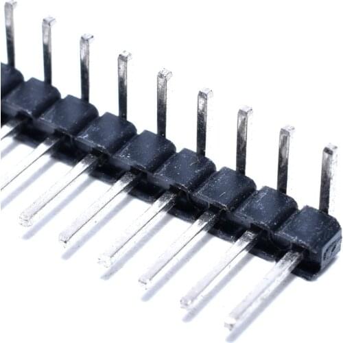 20Pcs 2.54mm Pitch 1x40 Pin 40P Single Row Right Angle Male Pin Header Strip Connector Socket