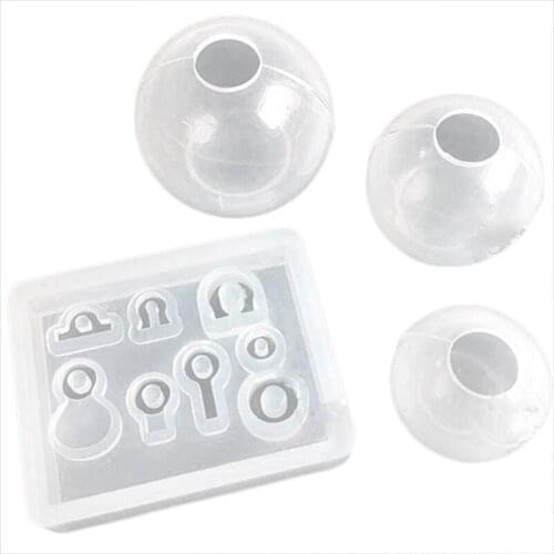4Pcs/Set Transparent Ball Pendant Resin Mold Set Silicone Mold Epoxy Mold Diy Jewelry Making Tools(Molds Only)