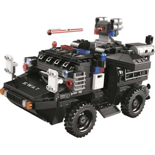 492Pcs Amphibious Armored Vehicle DIY Military Building Blocks Car Toy Brain Toy For Children Kid Educational Toys Birthday Gift