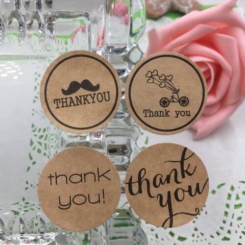 600pcs Mixed style thank You Seal Labels Sticker diameter 3cm Cake Packing decor Sticker For Gift/Box/Bag