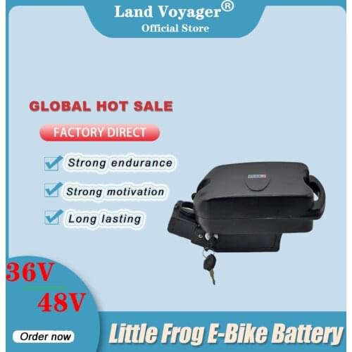 48V 36V 10Ah 12Ah 15Ah 20Ah Electric Bicycle Battery Little Frog Under Seat Post Ebike Batteries Pack For 500W Bafang Motor Kit