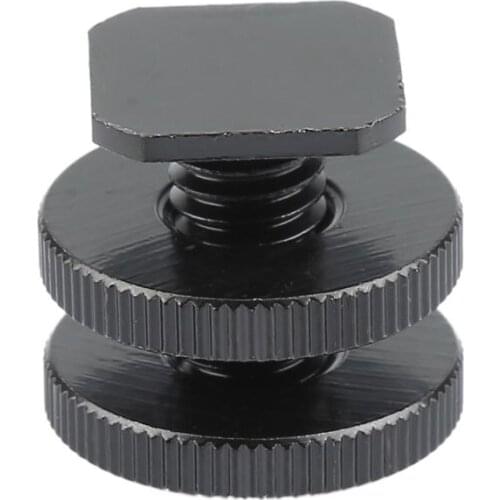 Camera Accessories 1/4" Threaded Stud Tripods Screw To Camera Flash Hot Shoe Mount Adapter Up Down Lock Tripod Screw