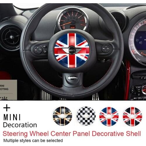 Steering Wheel Center Panel Car Sticker Decal Cover Stickers for MINI COOPER one R55 R56 R60 R61 R57 Countryman Clubman