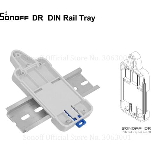Sonoff DR DIN Rail Tray Adjustable Mounted Rail Case Holder Solution for Sonoff Mounted Onto The Guide Track Kit for Switchboard