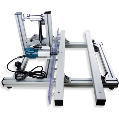 Woodworker machinery edge trimmer machine plate trimming cutting and corner rounding after edge banding