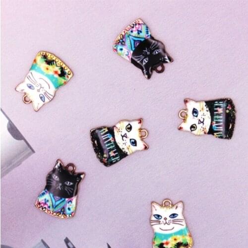 MRHUANG 10PCS 22*24mm Macaron Cake Food Enamel Charms Gold Tone Oil Drop DIY Bracelet Floating Charms