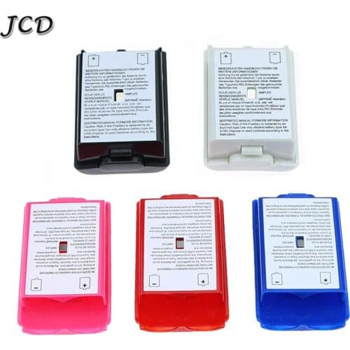 JCD Black /Whit/Pink/Blue/Red Battery Cover Shell Case Kit For Xbox 360 Remote Wireless Controller Joystick Gamepad Joypad