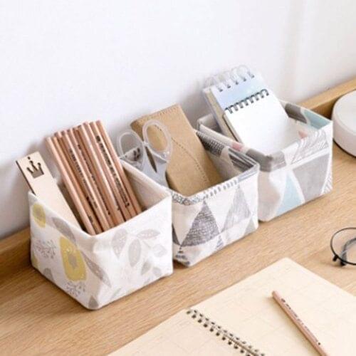 Cloth art stationery receives box tea table remote control receives basket dresser desktop cosmetics to organize box