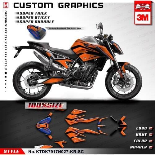 KUNGFU GRAPHICS Motorcycle Décor Vinyl Stickers for 890 R 2020 2021 with Seat Cowl Decals