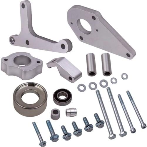 Low Engine Mount Alternator Power Steering Pump Bracket Kit For LS1 LSX LS6