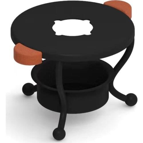 Metal Retro Tripod Fire Paint Wax Melting Wax Tripod Furnace Included Wood Handle Sealing Wax Spoon