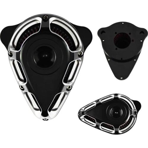 Multi-Angle Air Cleaner Air Filter Matte Chrome For Harley Sportster XL 04-19 Dyna 00-17 Softail 00-18 Touring FLHX FLHR 00-2018