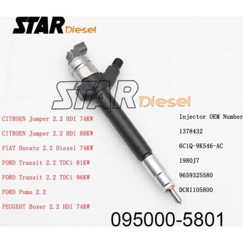 New Injection Nozzle Assy 095000-5801 0950005801 Spare parts Injector Spray 1378432 DCRI105800 for FORD Transit 2.2 TDCi 96KW