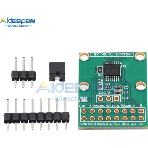 2021 New AS5047D-ATSM AS5047P Magnetic Encoder Support SPI ABI Pulse Width Modulation 3.3V 5V