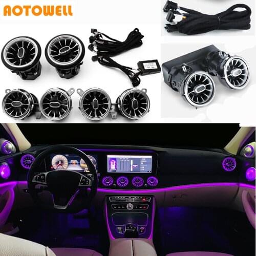Dashboard Console AC Condition Air Vent Outlet Turbo Trim Atmosphere Ambient Light Lamp For Mercedes Benz E Class W213 2016-2021