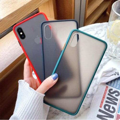 Shockproof Silicone Bumper Cases For iPhone 12 11 Pro Max Mini X XR XS MAX 8 7 6 6S Plus SE 2020 Luxury Transparent Matte Cover