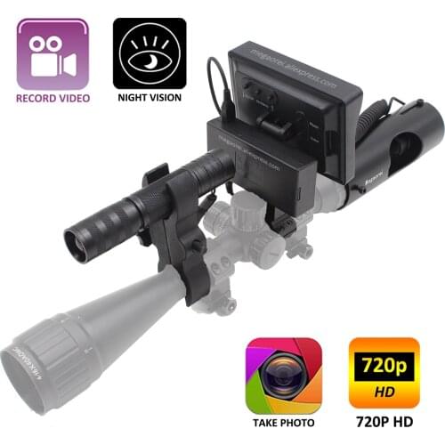 Sniper Tactical 720p Night Vision on Attachment Monocular Binoculars Hunting Recorder Night Vision Riflescope Infrared Camera