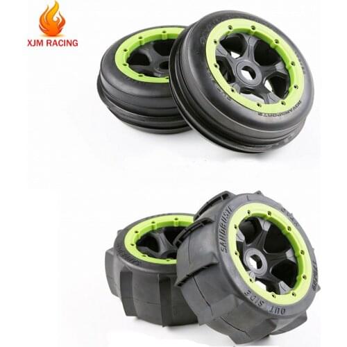 Front or Rear Sand Tires and Wheel Hub Set for 1/5 Scale HPI Rofun Rovan KM Baja 5b Ss Truck Rc Car Toys Parts