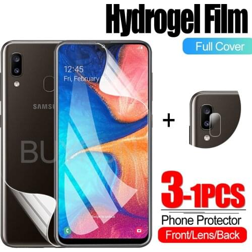 1-3PCS Glass For Samsung Galaxy A10 A20 A30 A40 A50 Hydrogel Film For Sumsung A70 A80 A90(5G) Camera Lens Protector Not Glass