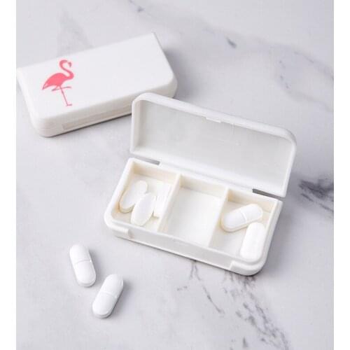 Three-grid Small Pill Case Medicine Storage Tablet Pill Box Mini Pack Medicine Organizer Pill Case Container Pill Box Travel Kit