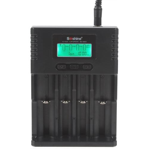 Soshine H4 Universal LCD Charger for Li-ion/Ni-MH /LiFePO4 Batteries