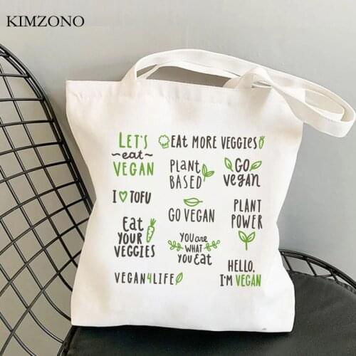 Vegan shopping bag cotton handbag bolso tote grocery bag woven fabric foldable reciclaje grab