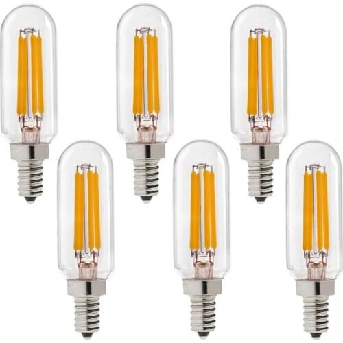 Vintage Glass T25 LED Lamp Tubular LED Filament Bulbs 4W 8W Retro Chandelier Pendant Lamp E14 220V Warm Cold White Edison Bulb