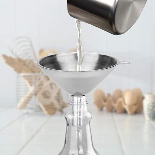 Stainless Steel Funnels for Kitchen Small Metal Funnels 1.7Inch 2.2Inch 2.9Inch for Essentail Oil Spices Flask Perfume Set