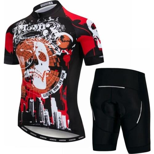 Weimostar Skull Cycling Jersey set 2018 men MTB Bike Clothing Racing Bicycle Clothes Maillot Ropa Ciclismo Cycling Jersey Sets