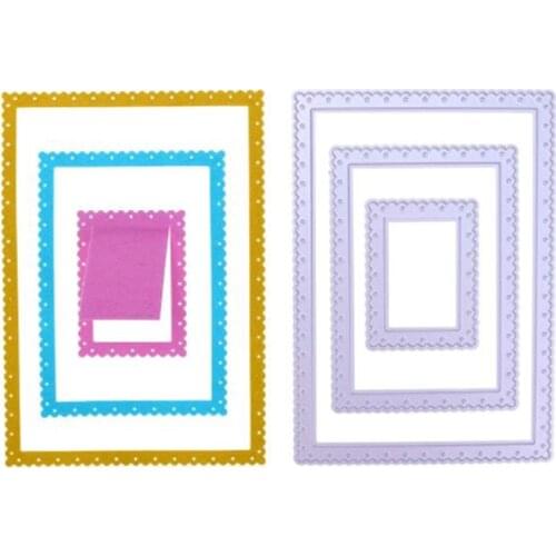 YLCD1096 Rectangle Metal Cutting Dies For Scrapbooking Stencils DIY Album Cards Decoration Embossing Folder Craft Die Cuts New