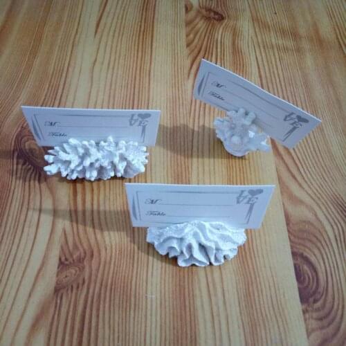 100pcs Wedding Favors And Gifts "seven Seas" Coral Place Card Photo Holder Beach Theme Wedding Frame