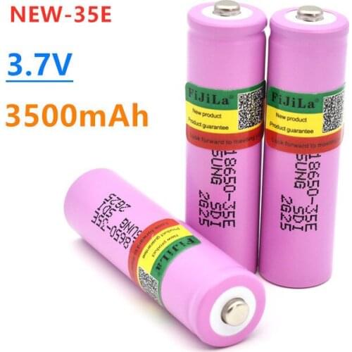 18650 original 35E tip 3500mah 20A discharge inr18650 35e 18650 lithium ion 3.7V rechargeable battery (NO PCB)