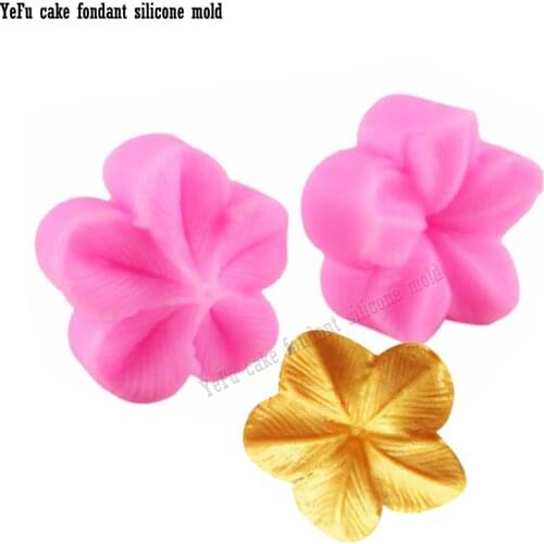 2 Pcs\set Plum Petal Flower Leaf Veiner Silicone Mould Cake Decorating tools Fondant Impression Sugarcraft Mold F0849