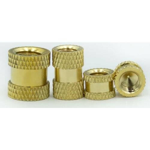 30pcs M2 injection-molded brass nuts insert pineapple grain knurled blind hole hot melt hot pressing nut 3mm-8mm long