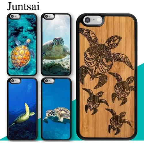 Freshwater Sea Swimming Turtles Case For iphone 11 12 Pro Max mini XR XS MAX X 5S SE 2020 6S 7 8 Plus Cover Coque