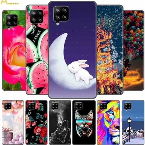For Samsung Galaxy A42 5G Cover Soft Silicone Protective Shell for Samsung A42 5G Phone Case A 42 6.6 inch Black Bumper A426B