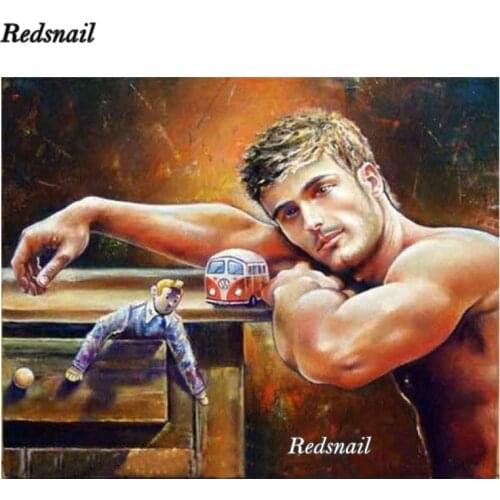 Diy Diamond Painting cross stitch kit MAN Gay wall art Full 5d Diamond Embroidery diamond mosaic resin drill wall sticker EE456