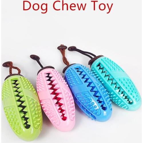 Pet Dog Toys Dog Interactive Natural Rubber Ball Puppy Chew Toy Food Dispenser Ball Bite-Resistant Clean Teeth Pet Playing Balls
