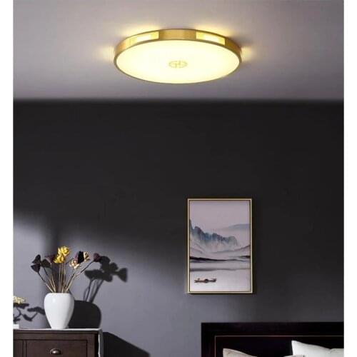 Study Round Led Ceiling Lamp copper reading light LED light fixtures for celling bedroom furniture office led ceiling lighting