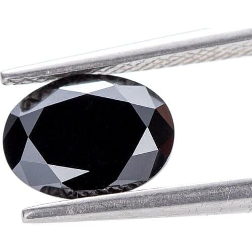 Black Color Loose Moissanite Stones Oval Cut Brilliant Gemstone Diamond VVS1 Clarity Jewelry Supplier Engagement Jewelry Making
