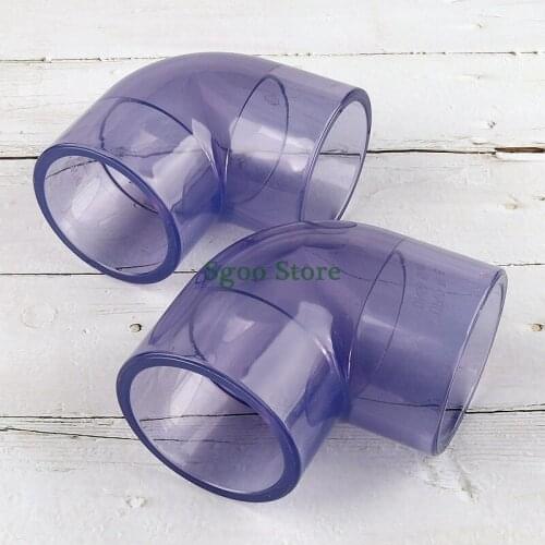 5pcs 20~50mm Transparent UPVC Elbow Connector Garden Irrigation Aquarium Tank Water Pipe Connectors Equal Dia PVC Pipe Joints