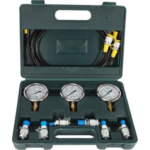 Hydraulic Pressure Guage Excavator Hydraulic Pressure Test Kit With Testing Hose Coupling And Gauge Tools