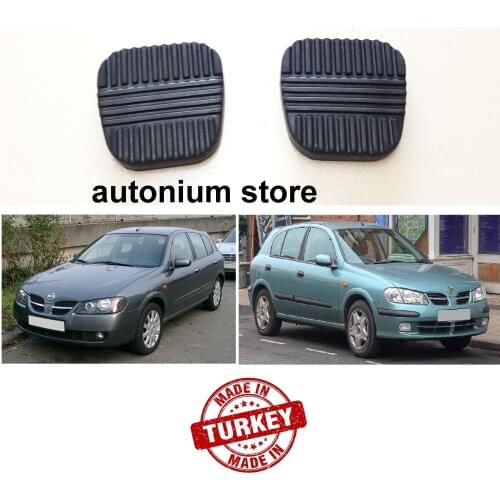 1 Pair Brake and Clutch Pedal Pad Cover Best Quality Rubber for Nissan Almera Pulsar N16 2000-2006