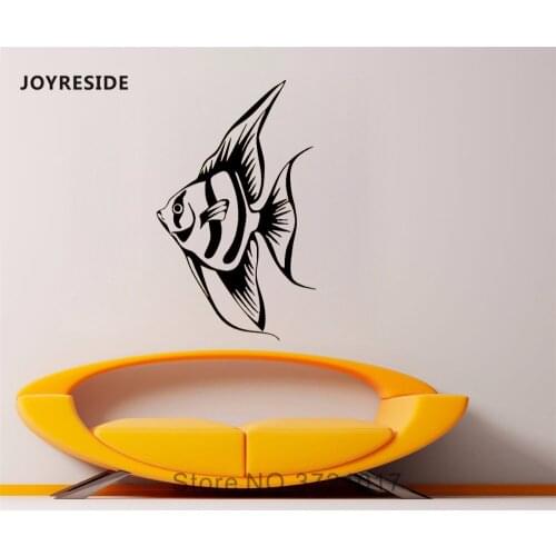 JOYRESIDE Ocean Sea Water Animals Wall Fish Decal Vinyl Sticker Decor Bedroom Kids Room Living Room Interior Design Mural A350