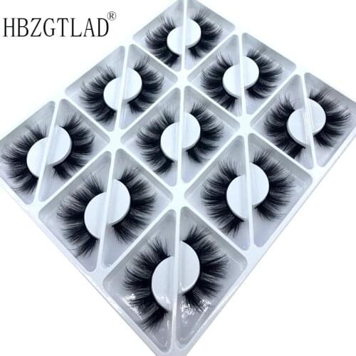 New Dramatic Long Fluffy Handmade Eyelash 10-25 mm Lashes 3D 100% Mink Hair False Eyelashes Full Strips Lashes Extension Makeup