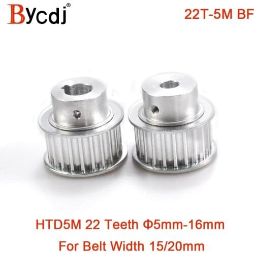 22 Teeth HTD 5M Synchronous Pulley Bore 5/6/6.35/8/10/12/12.7/14/15/16mm for Width 15/20mm HTD5M Timing Belts wheel 22Teeth 22T