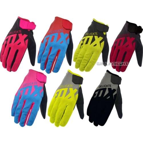 Delicate Fox Motorbike Riding MTB DH Race Mens Gloves Motocross Motorcycle Scooter Mountain Bicycle Offroad Gloves
