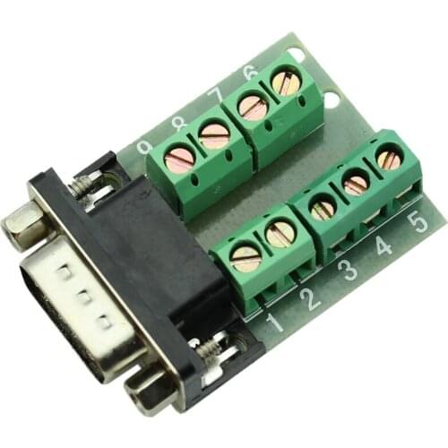 RS232 Serial to Terminal DB9 Male Adapter Connector Signals Terminal Module